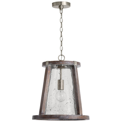 Connor 1 Light 16 inch Black Wash and Matte Nickel Pendant Ceiling Light