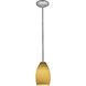 Champagne LED 5 inch Brushed Steel Pendant Ceiling Light in Maya