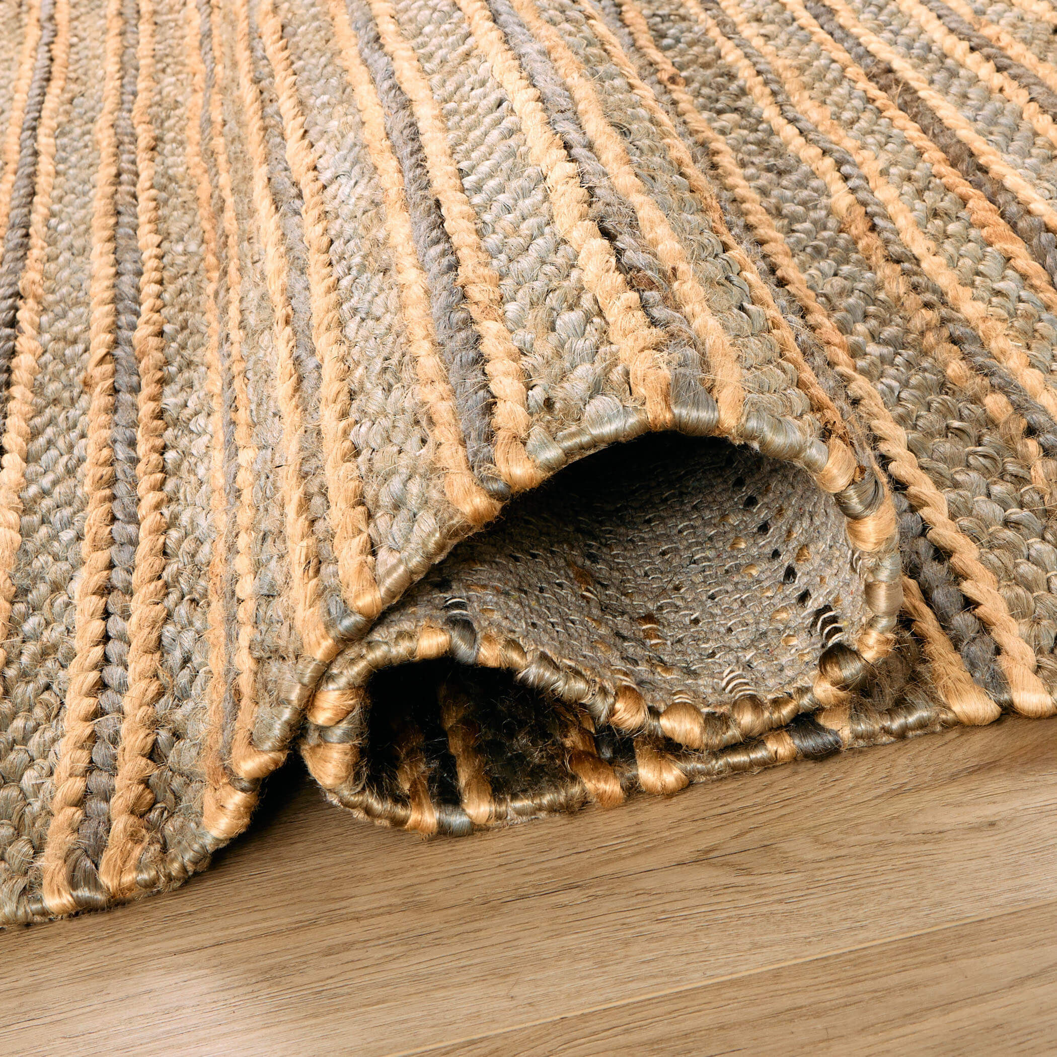 Natural Luxe 90 X 63 inch Blue Rug in 5 x 7