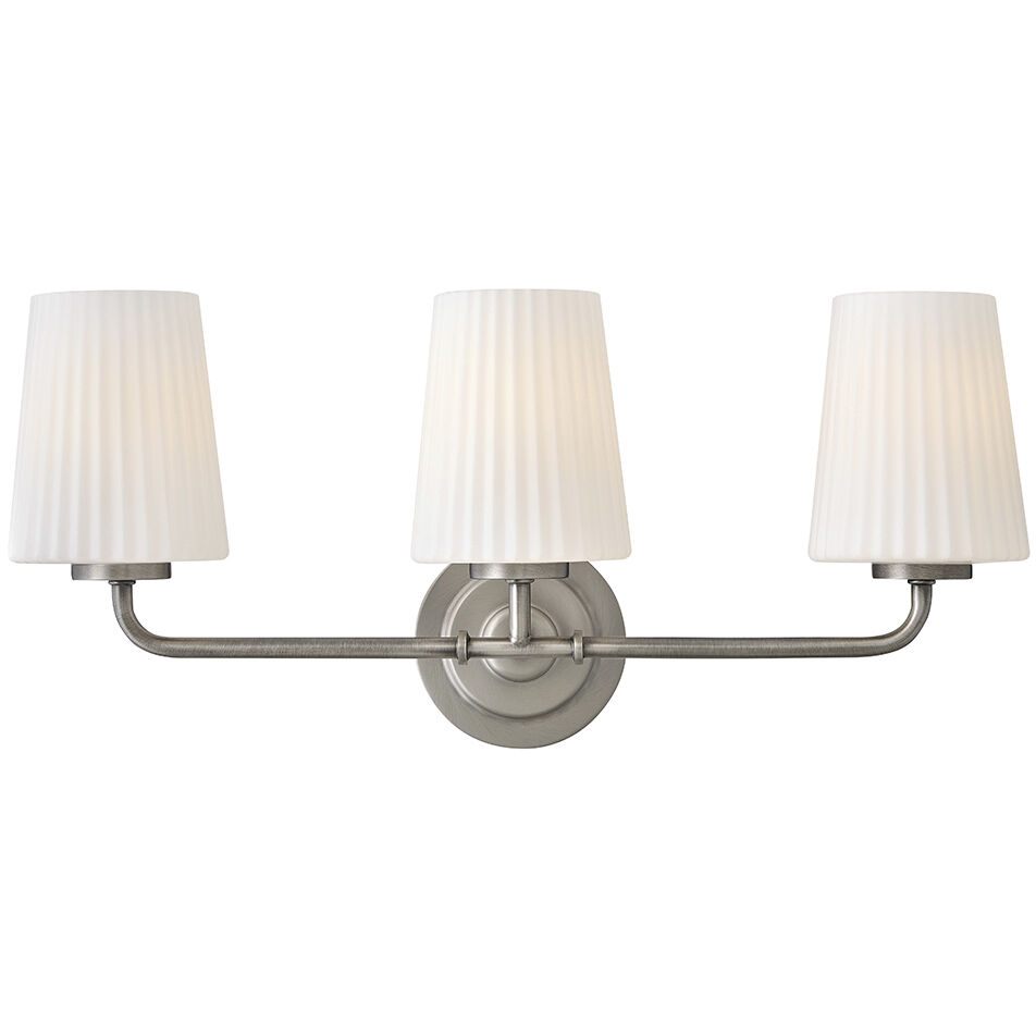 McKenna 3 Light 23.25 inch Antique Nickel Vanity Light Wall Light, Medium