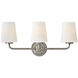 McKenna 3 Light 23.25 inch Antique Nickel Vanity Light Wall Light, Medium