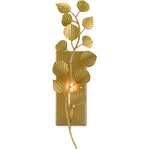 Golden Eucalyptus 1 Light 5 inch Contemporary Gold Leaf Wall Sconce Wall Light