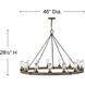 Open Air Sawyer LED 46 inch Sequoia with Iron Rust Outdoor Hanging