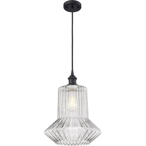 Ballston Springwater 1 Light 12 inch Matte Black Pendant Ceiling Light, Ballston