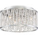 Crystal Cove 4 Light 14 inch Polished Chrome Flush Mount Ceiling Light