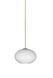 Lasso LED Satin Nickel Pendant Ceiling Light in Opal Matte Glass