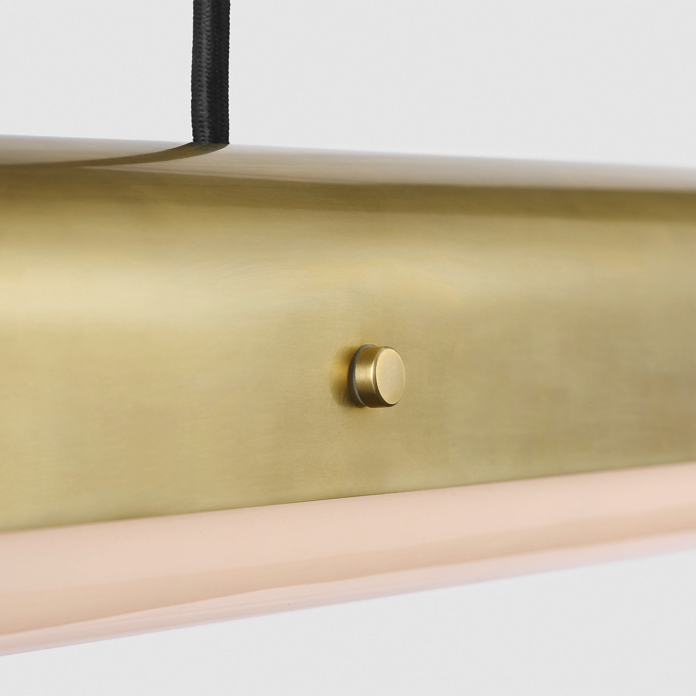 Avroko Ambrose Linear Chandelier Ceiling Light in Hand Rubbed Antique Brass