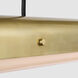 Avroko Ambrose Linear Chandelier Ceiling Light in Hand Rubbed Antique Brass