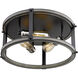 Kirkland 3 Light 16.25 inch Ashen Barnboard Flush Mount Ceiling Light