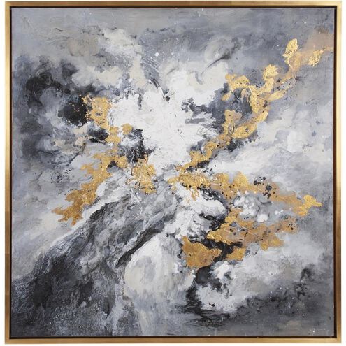 Golden Clouds 40 X 40 inch Hand Painted Canvas