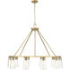Titus 10 Light 46 inch Modern Gold Chandelier Ceiling Light