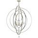 Luna 9 Light 48 inch Antique Silver Chandelier Ceiling Light