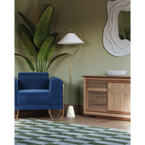 Bianca 63 inch 25.00 watt Aged Brass Floor Lamp Portable Light