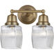 Aditi Colton 2 Light 13.5 inch Brushed Brass Bath Vanity Light Wall Light