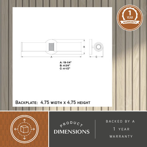 Levitt LED 19.25 inch Black Bathroom Light Wall Light