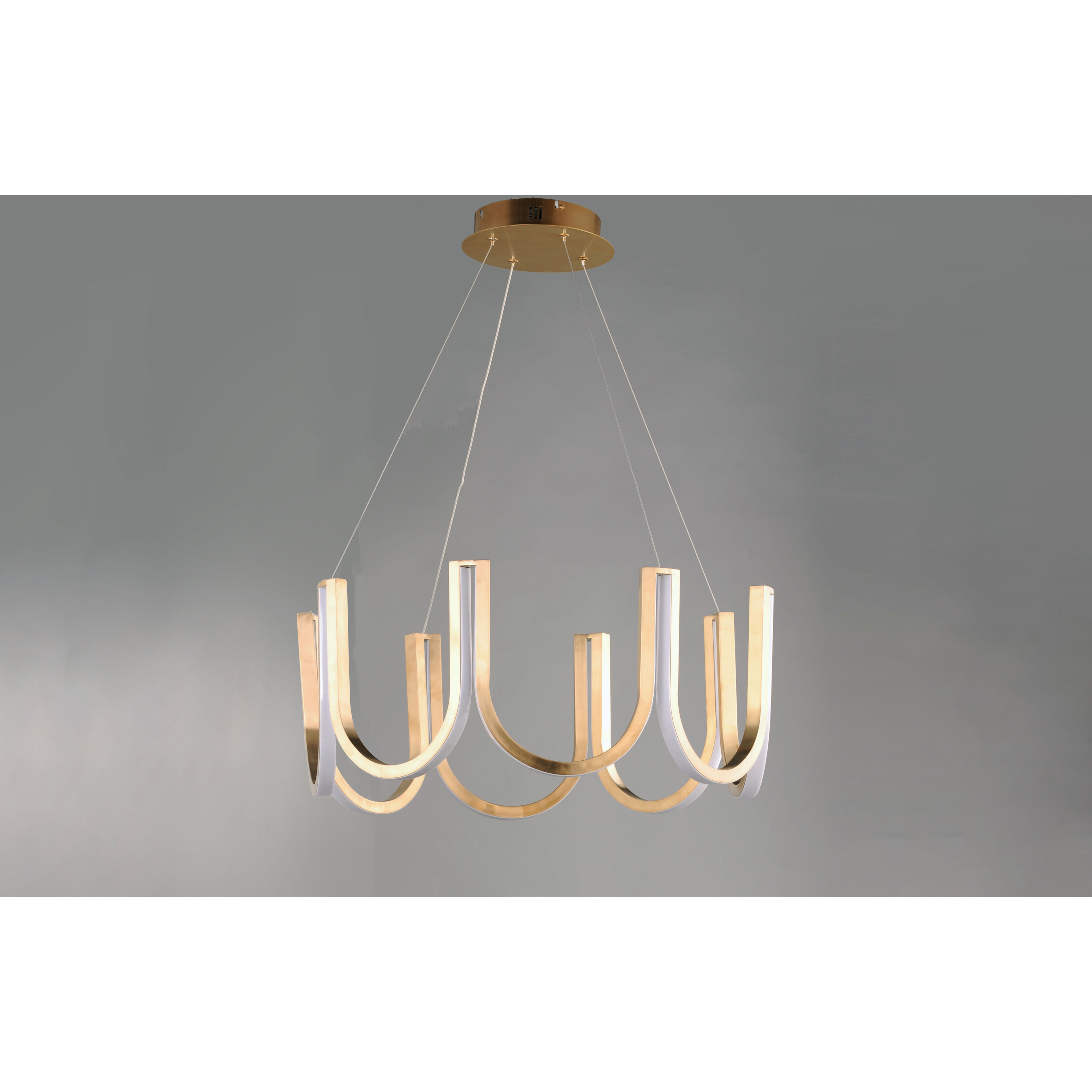 You LED 26.25 inch Brushed Champagne Single Pendant Ceiling Light