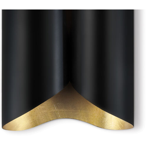 Coil 2 Light 8 inch Black Wall Sconce Wall Light, Large