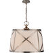 Chapman & Myers Grosvenor 3 Light 24 inch Antique Nickel Hanging Shade Ceiling Light, Large
