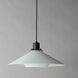 Oslo 1 Light 19 inch Black/White Single Pendant Ceiling Light