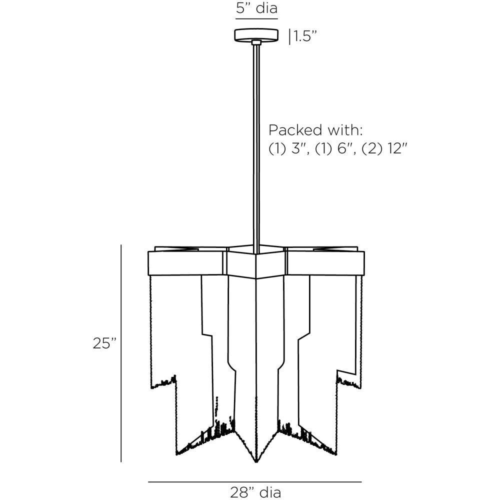 Bridget 28 inch Vintage Brass Chandelier Ceiling Light