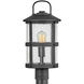 Estate Series Lakehouse LED 19 inch Black Outdoor Post Mount Lantern, Medium