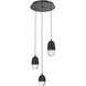 Pebble LED Matte Black Chandelier Ceiling Light, Multi-Port