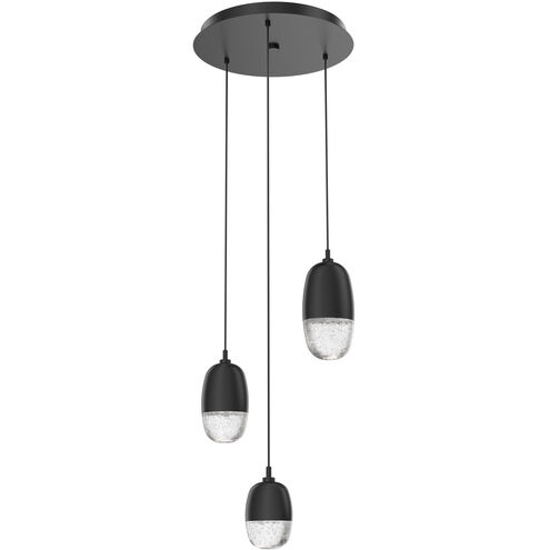 Pebble LED Matte Black Chandelier Ceiling Light, Multi-Port