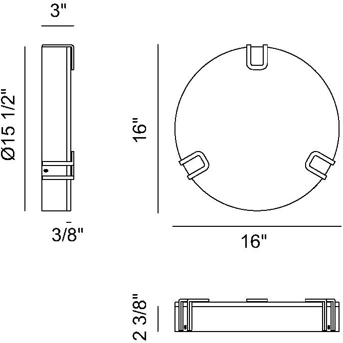 Noga 1 Light 16 inch Gold Flush Mount Ceiling Light