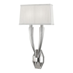 Erie 2 Light 11 inch Polished Nickel Wall Sconce Wall Light