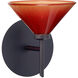 Kona LED 6 inch Bronze Mini Sconce Wall Light in Sunset Glass