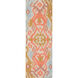 Wanderer 96 X 30 inch Pink and Brown Runner, Wool