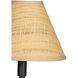 Polly 57 inch 60.00 watt Blackened Brass Floor Lamp Portable Light in Rattan Shade
