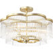 Azura 3 Light 20 inch Heirloom Brass Semi-Flush Ceiling Light