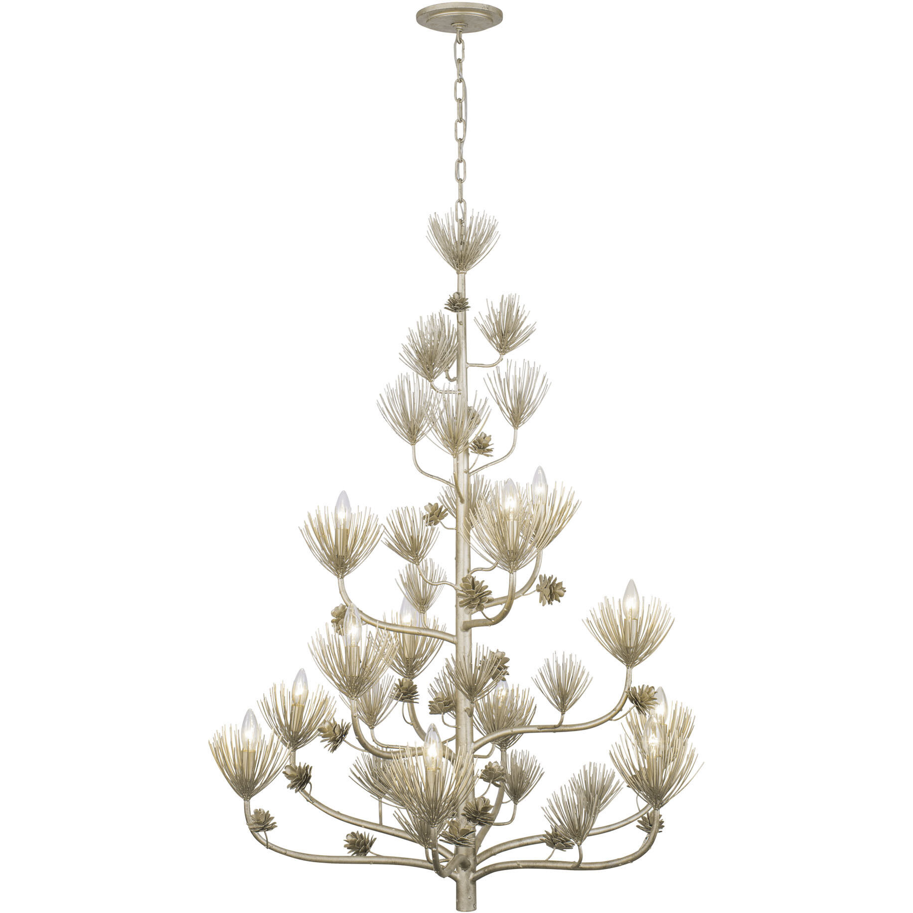 Pinion 12 Light 40 inch Zen Gold Chandelier Ceiling Light