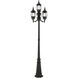 Frontenac 4 Light 93 inch Textured Black Outdoor Post Light