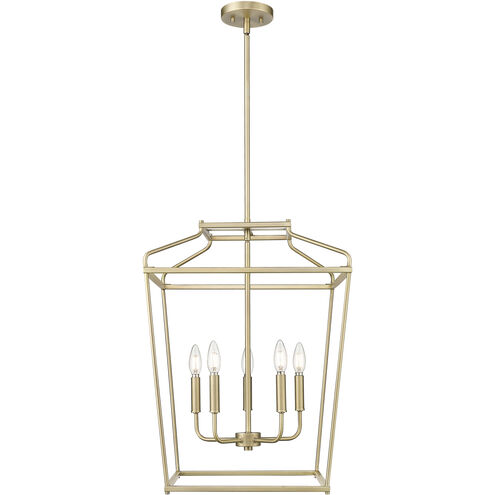 Nellita 5 Light 18 inch Vintage Brass Indoor Pendant Ceiling Light
