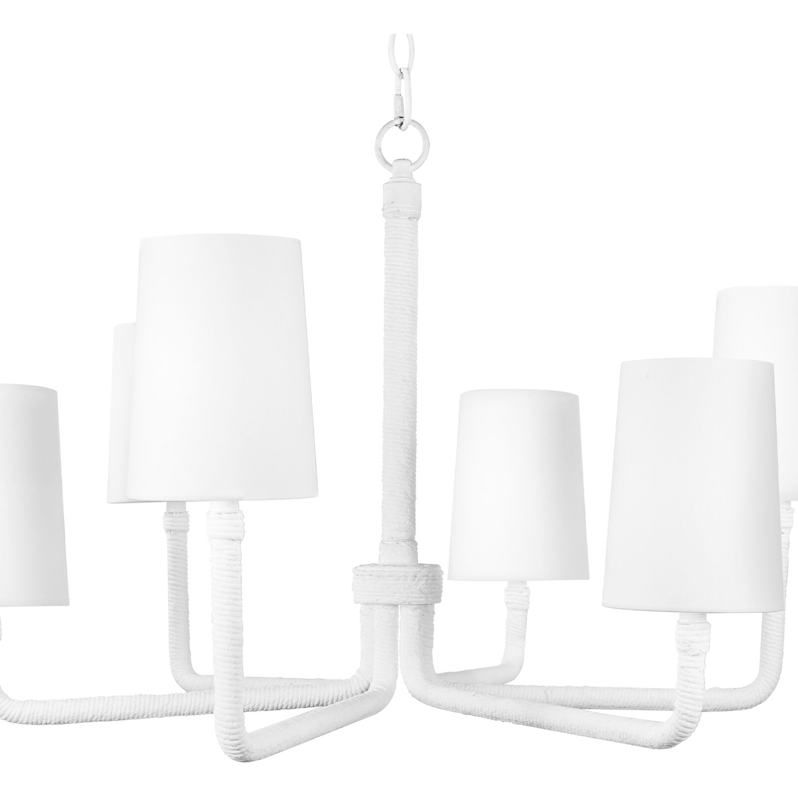 Boracay 6 Light 36.75 inch White Chandelier Ceiling Light, Small