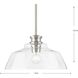 Singleton 1 Light 14 inch Brushed Nickel Pendant Ceiling Light