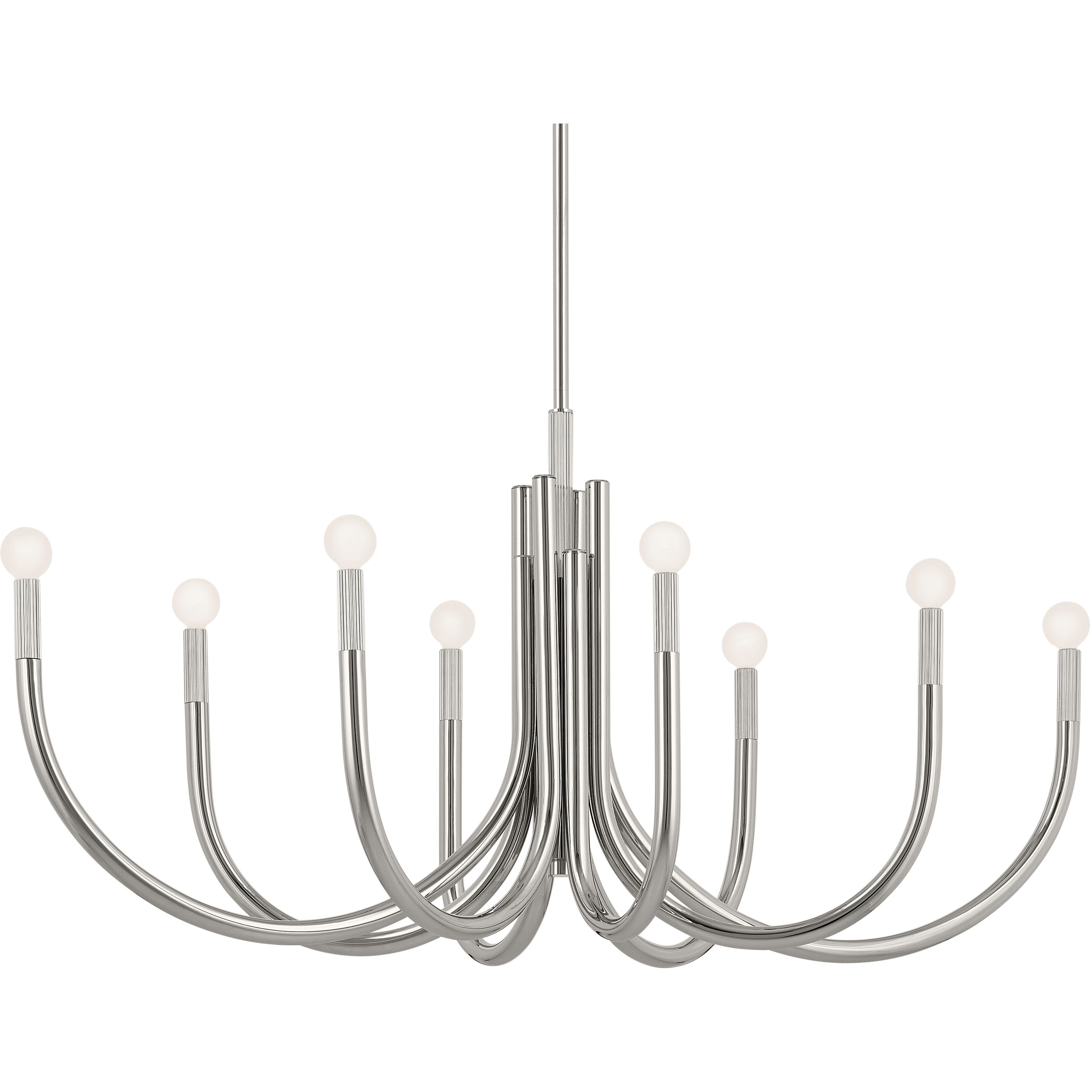 Odensa LED 21 inch Polished Nickel Oval Chandelier Ceiling Light