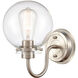 Olivia 1 Light 6.38 inch Satin Nickel Bath Vanity Light Wall Light