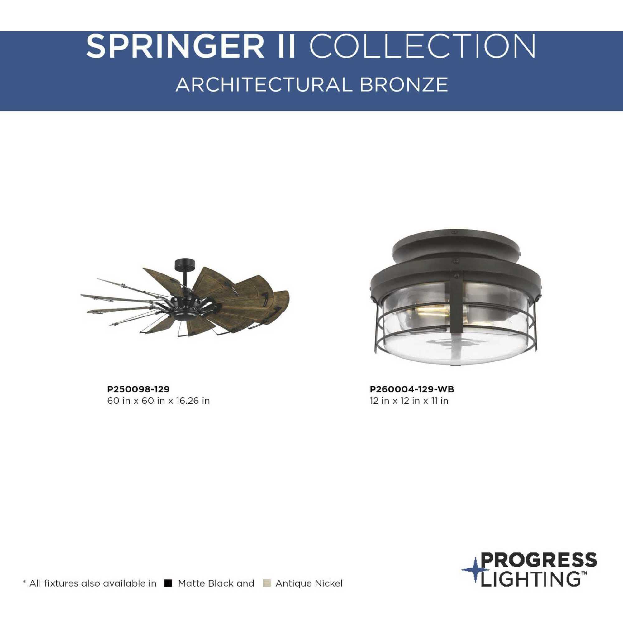Springer II LED Architectural Bronze Fan Light Kit