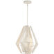 Fraxel 1 Light 17 inch Vanilla Pendant Ceiling Light