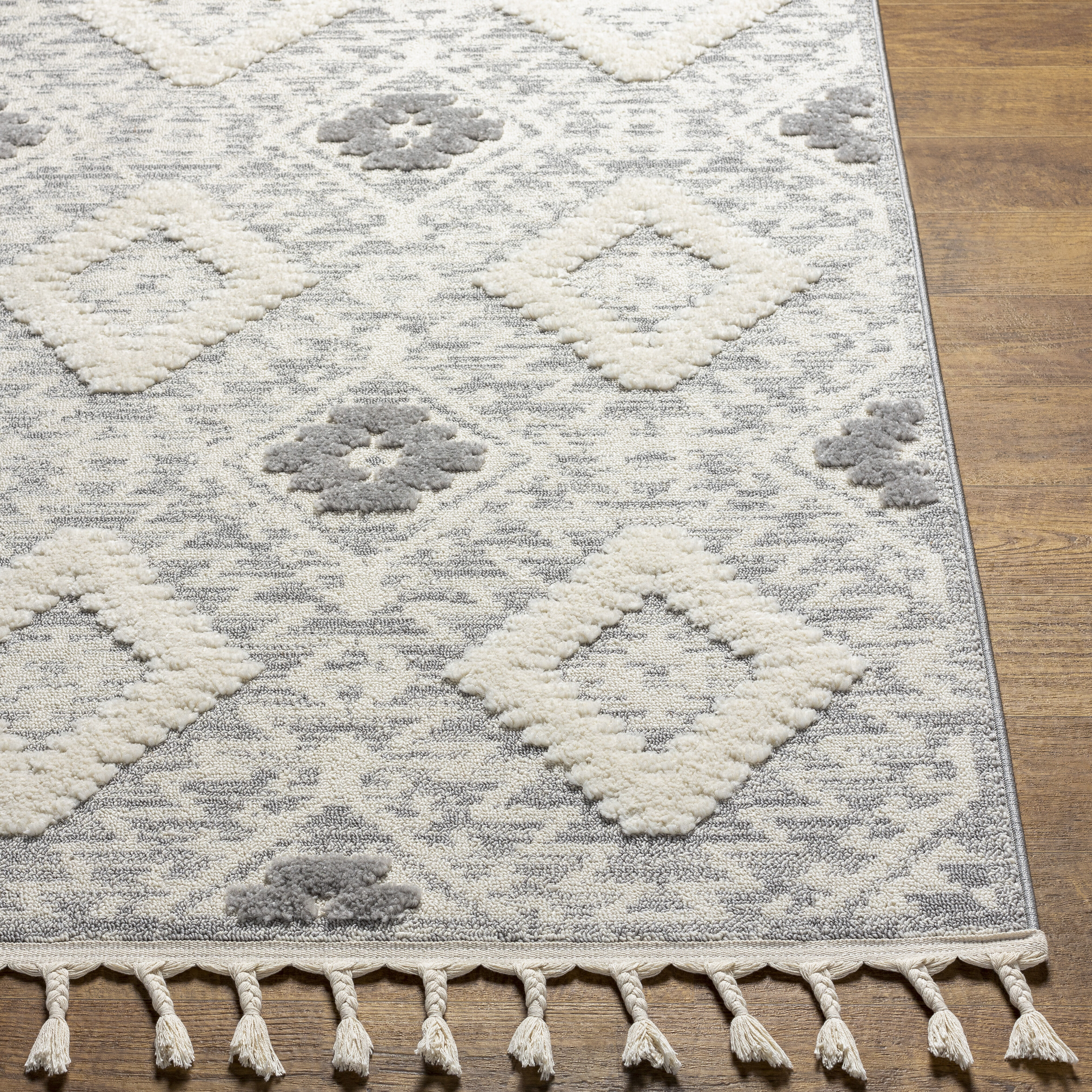 Nora 108 X 79 inch Light Grey Rug, Rectangle