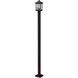 Portland 1 Light 112 inch Oil Rubbed Bronze Outdoor Post Mounted Fixture in Clear Seedy Glass, 14.99