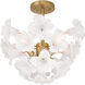 Bloome 3 Light 16.75 inch Legacy Brass Semi-Flush Mount Ceiling Light