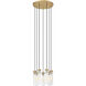 Beau 7 Light 18 inch Rubbed Brass Chandelier Ceiling Light