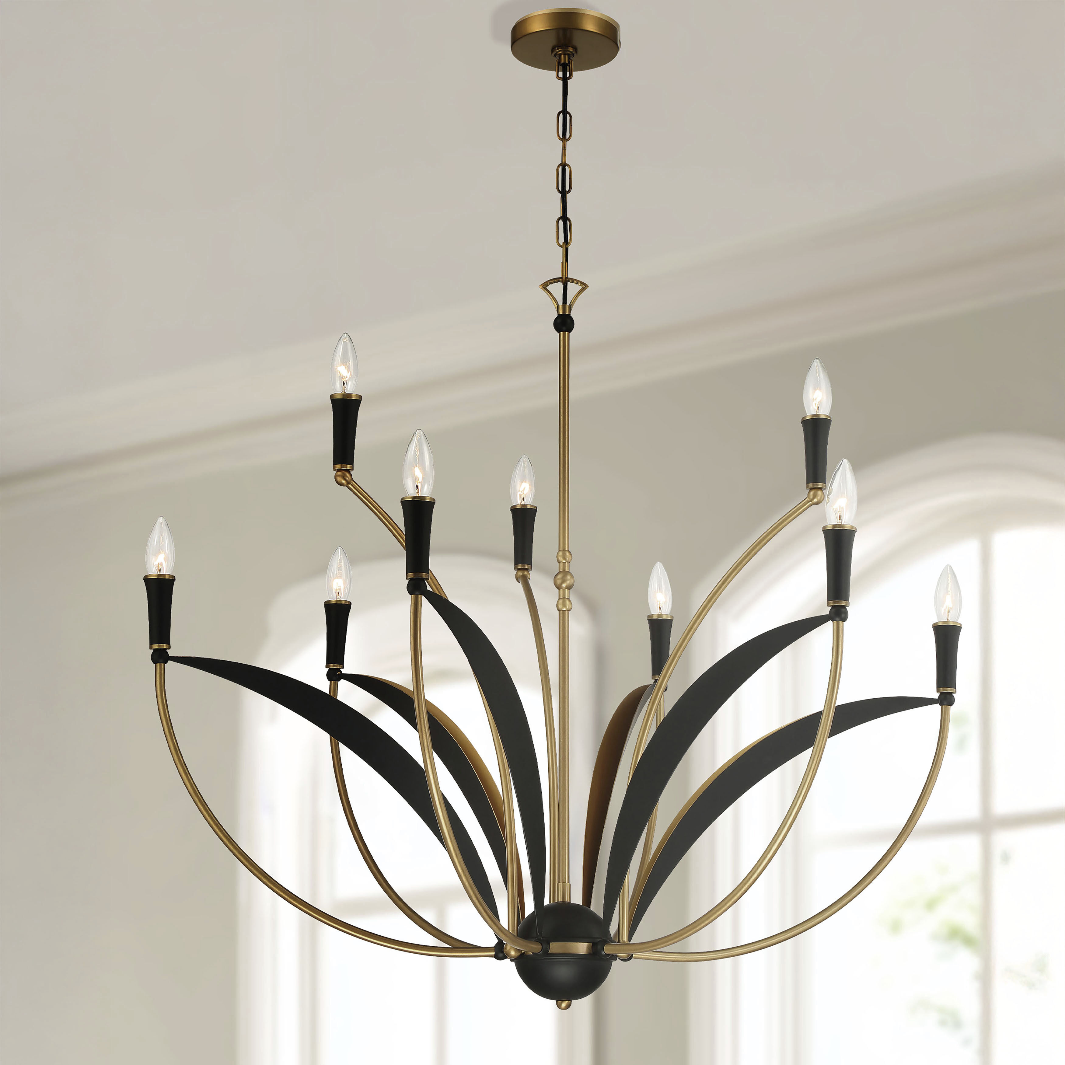 Miller 9 Light 35.5 inch Legacy Brass and Sand Coal Chandelier Ceiling Light