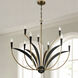 Miller 9 Light 35.5 inch Legacy Brass and Sand Coal Chandelier Ceiling Light