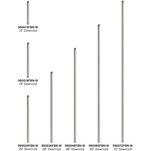 Downrod Brushed Nickel Wet Fan Downrod