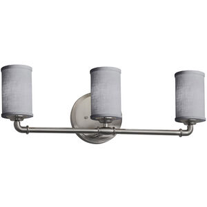 Textile 23.75 inch Brushed Nickel Bath Bar Wall Light
